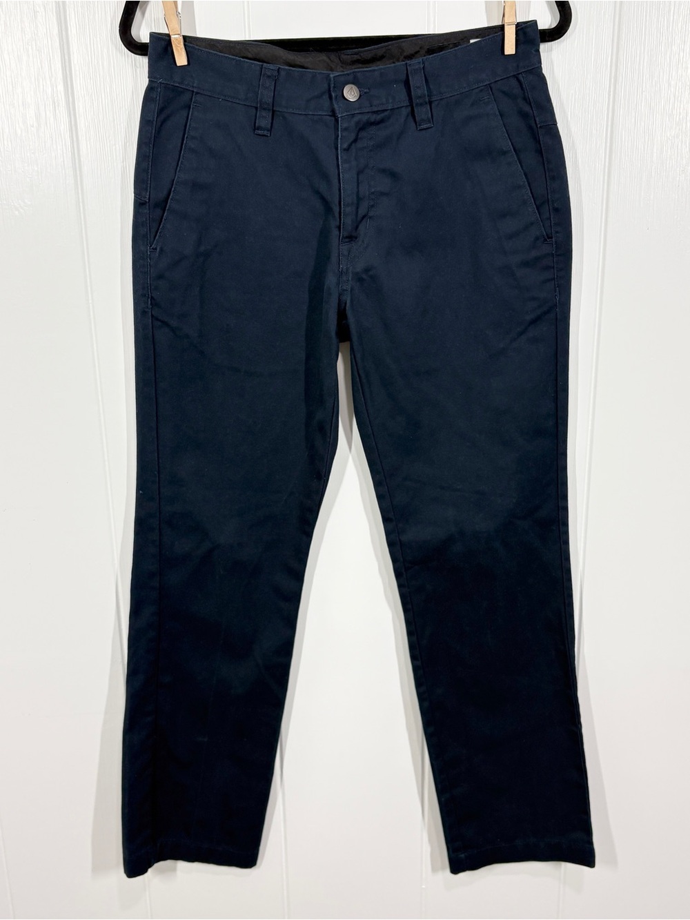 Volcom Mens Chino Pants Size 29 Navy Blue Tapered